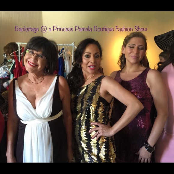 👑Brown and Ivory Chiffon Dress -S (CLEARANCE) - Picture 4 of 5